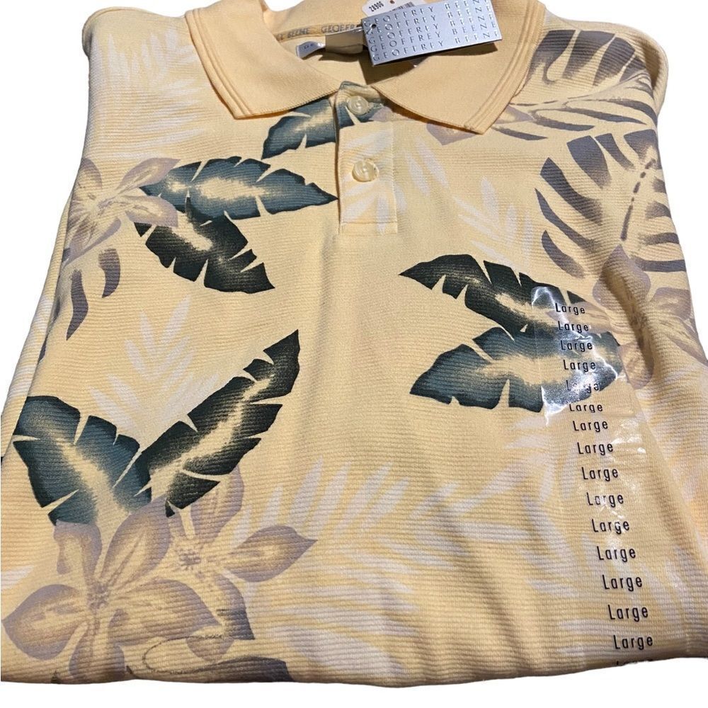 Geoffrey Beene size large new with tags short sleeved collared shirt vintage